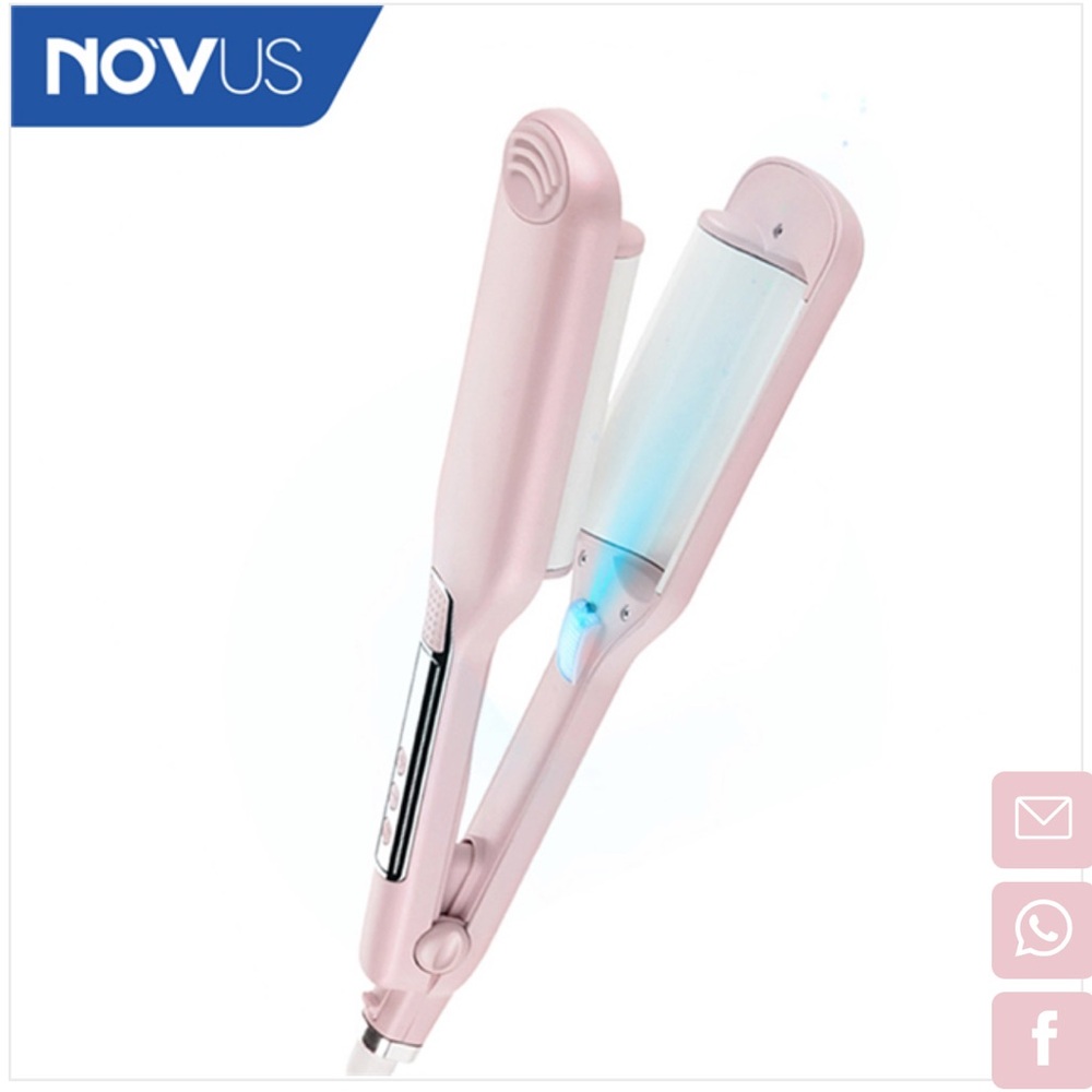 NOVUS Waver Curling Iron Anti-Scald Hair Crimper, NV210ai Pink 26mm